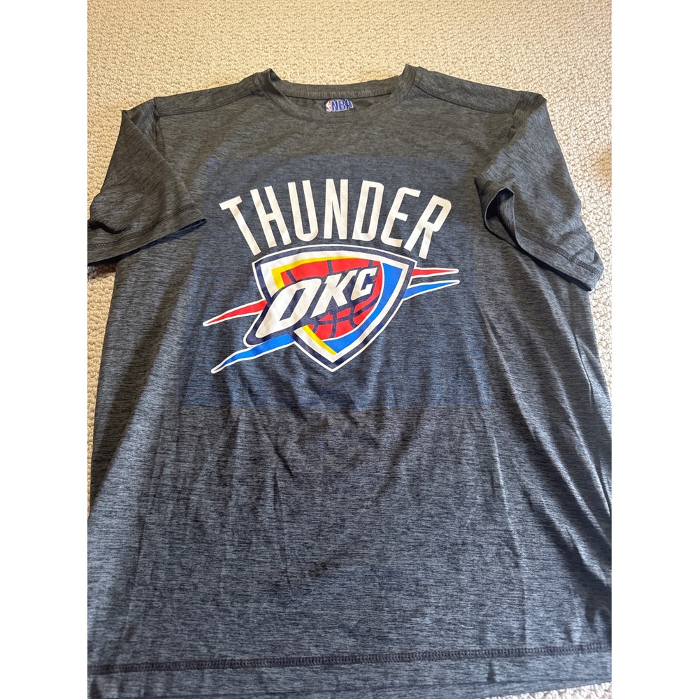 NBA Oklahoma City Thunder OKC Gray TX3 Cool Performance Tee Mens Size Medium